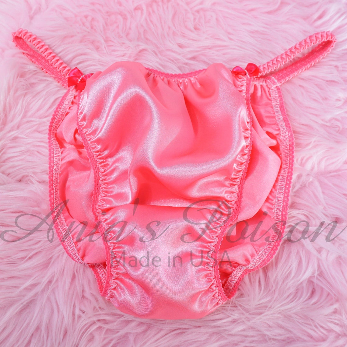 Sissy Satin POISON CUT DOLLY Panty Panties Shiny Wetlook Pink or White ...