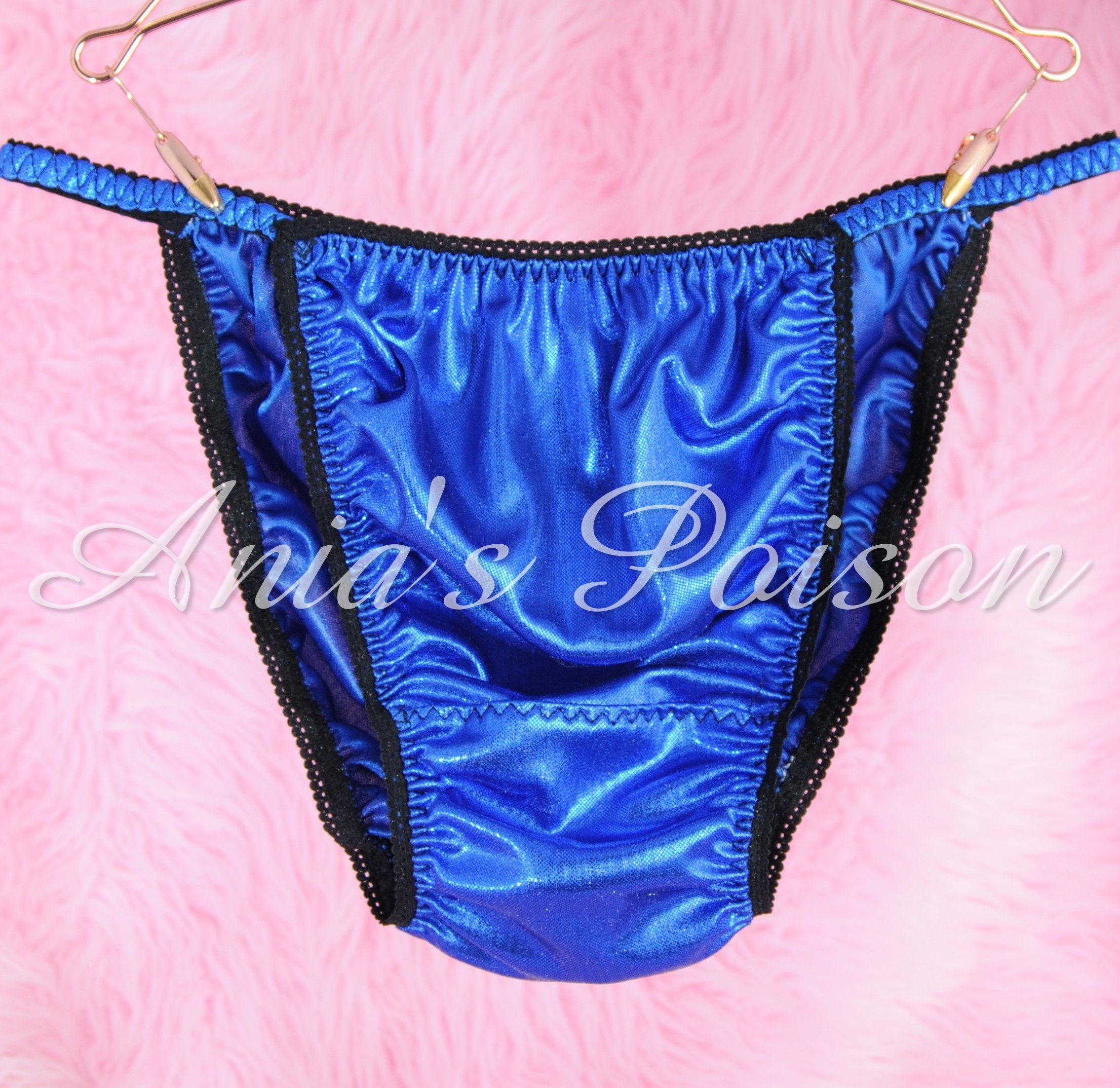 Menstrual Period Bamboo G-string Thong Underwear Sport Blue Cobalt