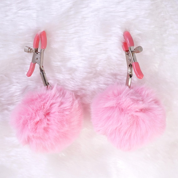 Nipple Clamps Adorable Fluffy Nipple Accessories, Sissy Princess Nipple Pom  Poms