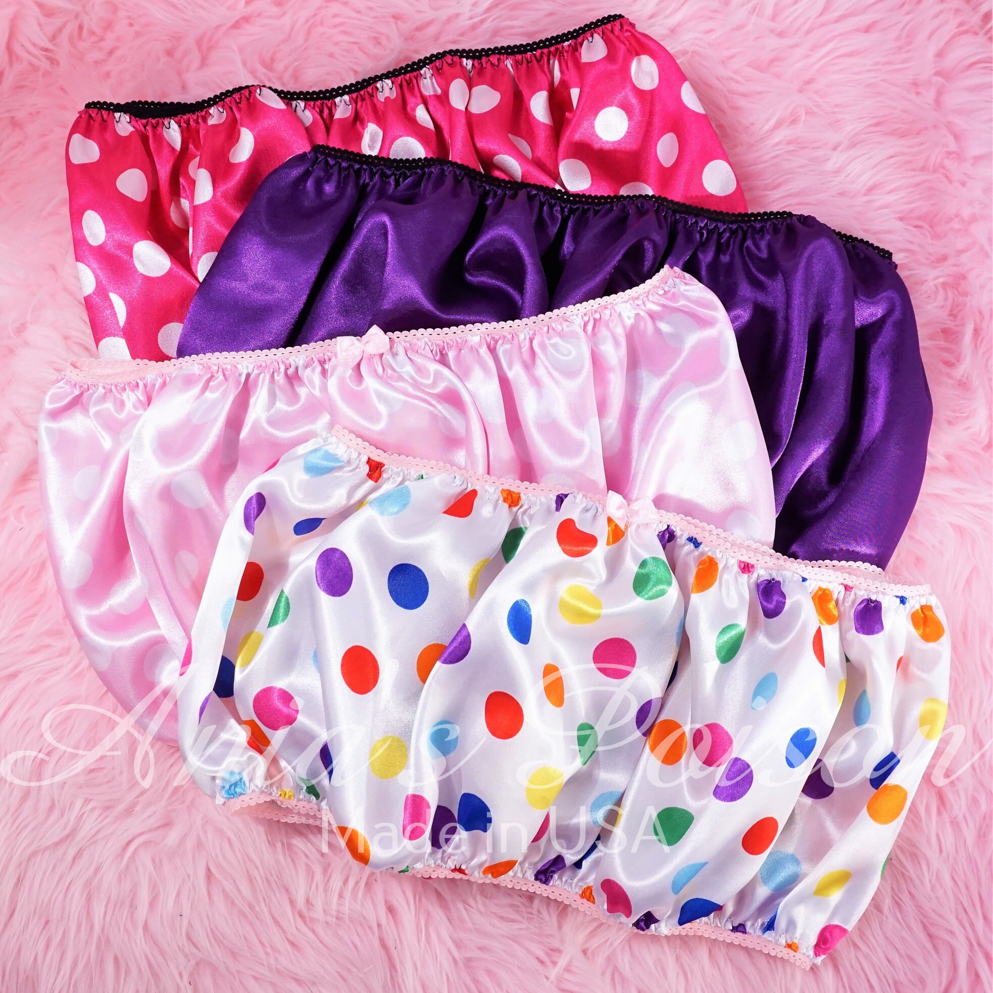 SISSY PANTIES Baby Pink and White Polka Dot Men's PANTIES Princess ...