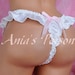 Soft satin baby pink and White so soft flutter sides ruffled extra frilly sissy thong panties 26-44' 