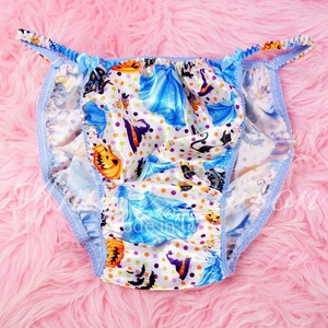 HALLOWEEN PRINCESS Sissy Satin Panties Pretty polka dot Pumpkins String Bikini Rare Prints Mens Underwear M-XL