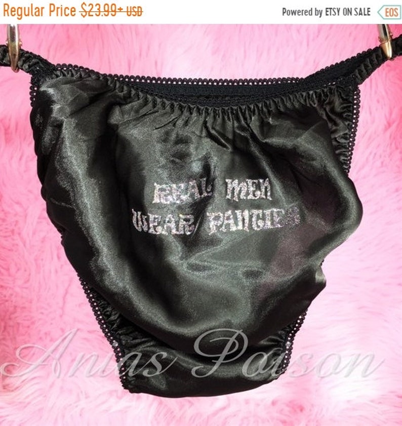 image 0 SALE SALE SALE Sissy panties Black Satin Real Men Wear | Etsy
