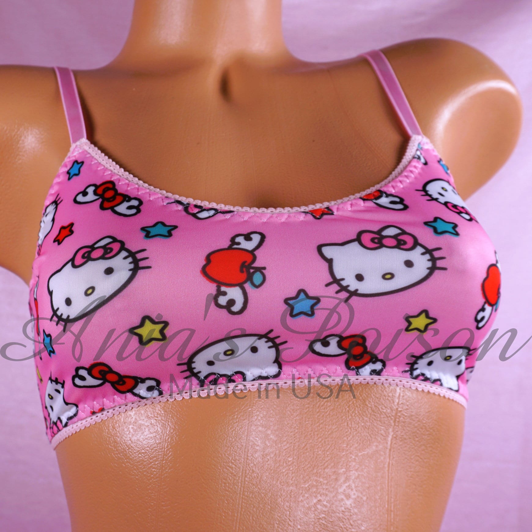 Sanrio Hallo Kitty BH Push-up-BHs Frauen Ultra Spitze Bra lette  Durchlässigkeit nahtlose Mutterschaft BH verstellbare Schönheit Rücken BH -  AliExpress