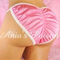 Valentines Day Sissy Panties Baby Pink NYLON scrunch butt Pouch lined front MEN'S micro bikini