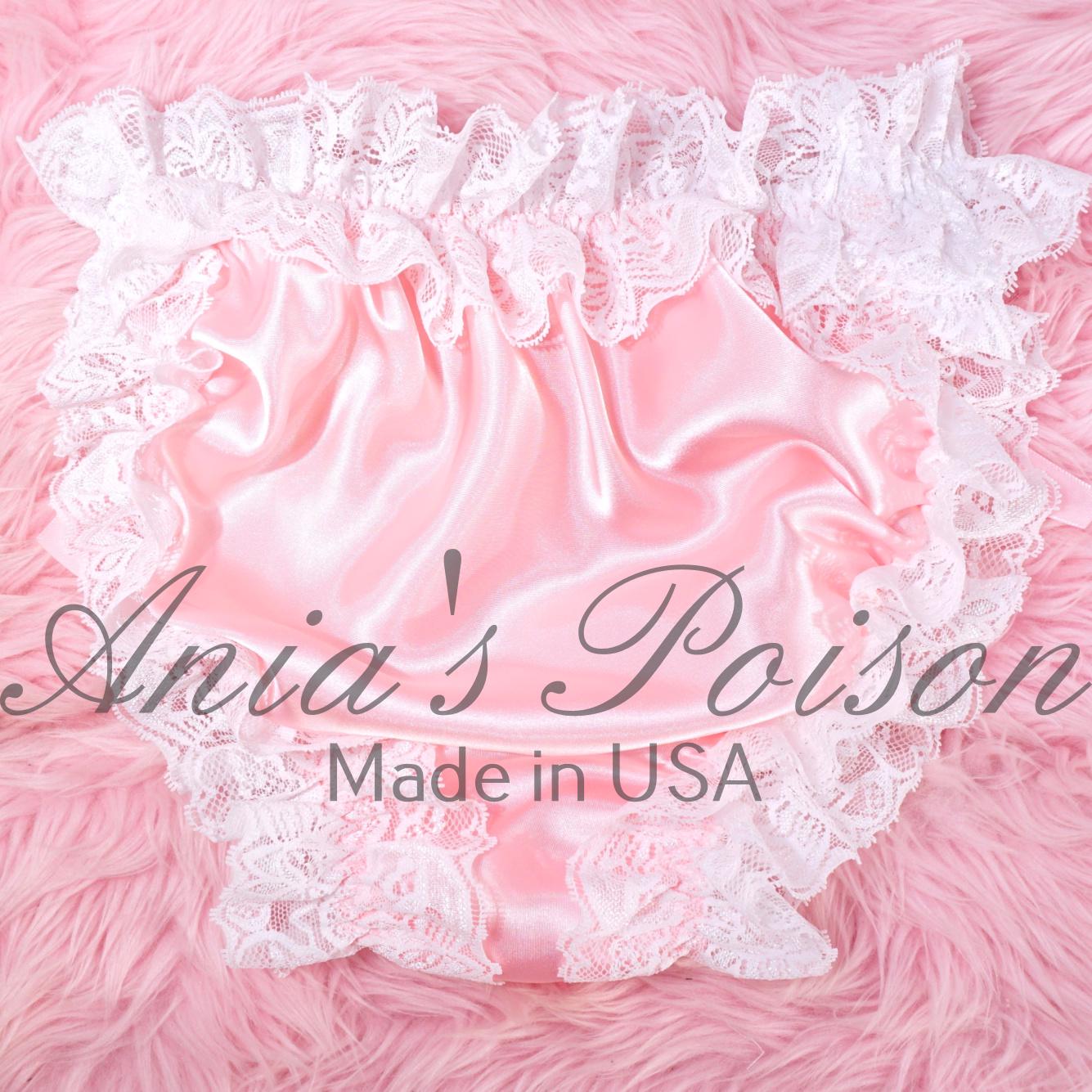 Frilly Lacy Satin Sissy Panties NEW Baby Pink And White Lace Dress Up frilly-lacy-satin-sissy-panties-new-baby-pink-and-white-lace-dress-up
