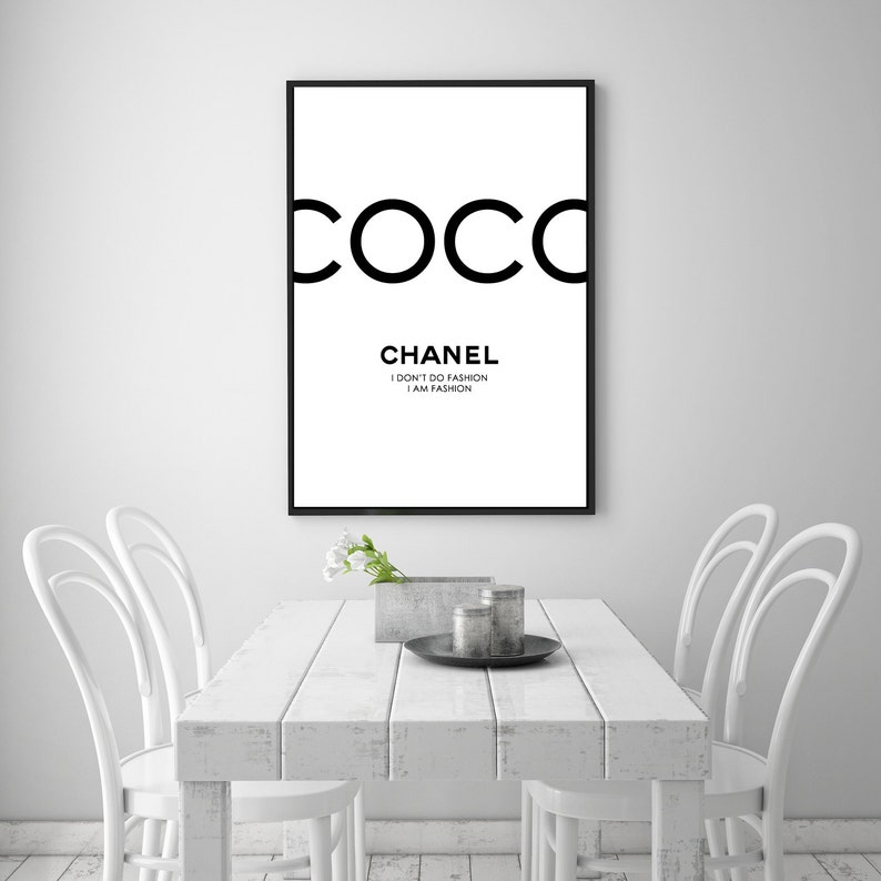 Coco Chanel Print Poster Art Canvas Image 0