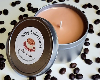 Caffè Latte Soy Candle 8 OZ | Coffee Candle | Coffee Lover | Coffee Gifts | Soy Candle  | Hand Poured | 100% Soy Wax | Birthday Gifts |