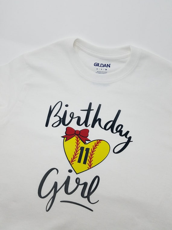 Softball Birthday Shirt - Etsy