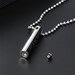 Engrave Name Tube Shape Cremation Urn Pendant Stainless Steel afbeelding 1