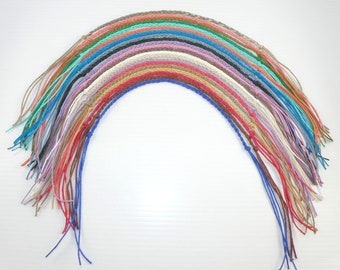 Handmade Braided Friendship Hemp Anklet/ Ankle Bracelet Tie Up Art Assorted Colors /Beach Wear /Summer Jewelry / One Size / Boho Wear Hemp