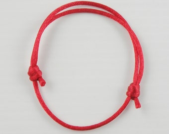 2 Red Cord Bracelet Kabbalah Protection Single String Surfer Closings Unisex / Kabbalah Bracelet / Red Kabbalah
