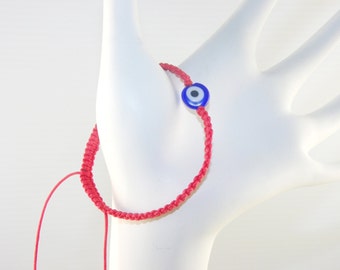 Handmade Cord Macrame / Macramé Bracelet Kabbalah Protection / Evil Eye / Casual Bracelets / Bohemian Style Red Color Unisex Adjustable