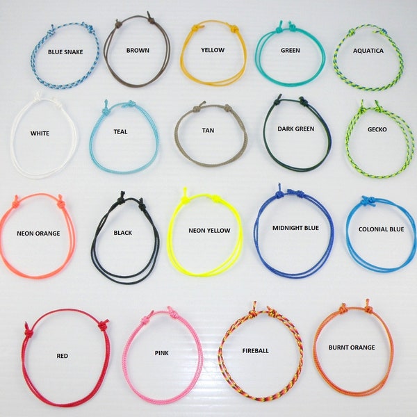 Friendship Single String Surfer Knot Closing Wrist Bracelet  / Hand Bracelet Unisex /  Minimalist Wear