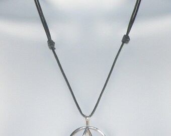 Pentagram / Pentacle / Five-Pointed Star / 5-Pointed Star Pendant on a Waxed Cotton Cord Surfer Necklace / Choker Unisex