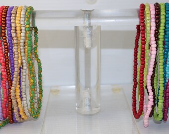 2 Handmade Stretch Beaded Anklet Bangle Wristband Summer Wear Unisex Adjustable