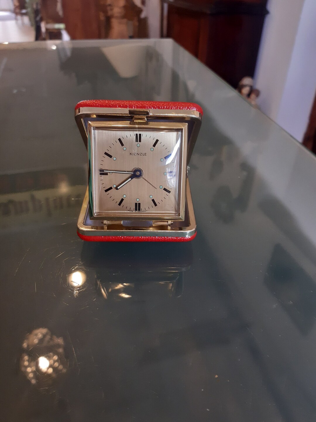 Vintage Kienzle Travel Alarm Clock, Brass, Red Etsy