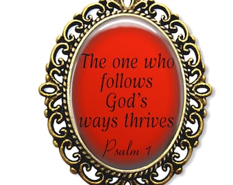 Psalm 1 Religious Medal, The One Who Follows God's Ways Thrives, Christian Religious Gift,