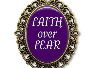 Psalm Religious Medal, Faith over Fear, Christian Religious Gift,