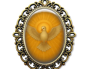 Holy Spirit Dove Medal, Catholic Gift,