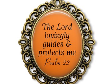 Psalm 23 Religious Medal, The Lord Lovingly Guides and Protects Me, Christian Religious Gift,