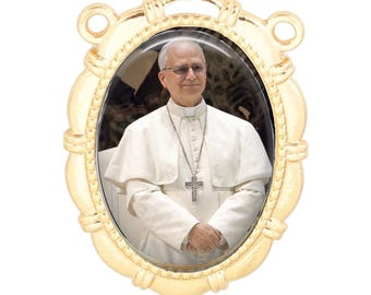 Pope Leo Rosary Center • Catholic Rosary Parts • Gold or Silver Finish