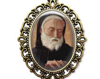 Saint Benedict • Benoit • Catholic Pendant • Patron Saint Medal • Religious Gift