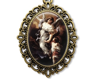 Guardian Angel, Religious Medal, Guardian Angel Charm, Angel Gift, Guardian Angel Jewelry, Catholic Gift, Catholic Medals, Catholic Jewelry