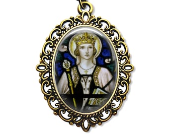 Saint Margaret, Religious Medal, Margaret of Scotland, Catholic Medal, Catholic Gift, Religious Gift, Religious Jewellery, Catholic Jewelry