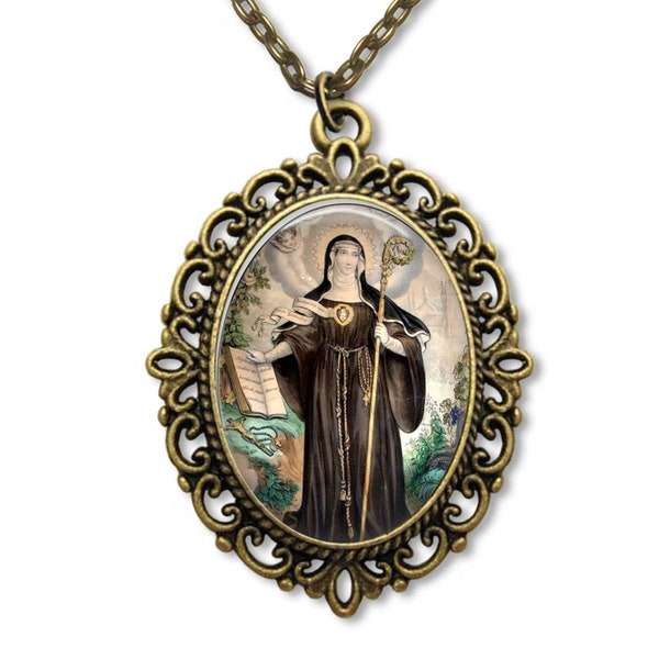 Sint Gertrude, religieuze medaille, katholieke medaille, religieuze gift, Sint Gertrude, Gertrude medaille, Gertrude, bevestigingsgeschenk, communie