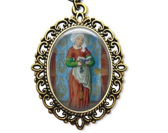 Saint Martha, Religious Medal, Patron Saint, Saint Cooks, Saint Housewives, Catholic Saint, Catholic Gifts, Religious Gift, Catholic Medal