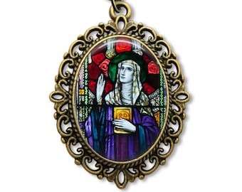 Saint Ita, Religious Medal, Catholic Gifts, Religious Gift, Catholic Medal, Catholic Jewelry, Religious Jewelry, Irish Saint,