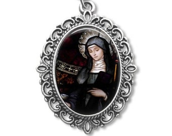 Saint Brigid, Brigid of Ireland, Religious Medal, Patron saint of Ireland, Catholic Gift, Catholic Jewelry, Christian Jewelry, Saint, Medal,