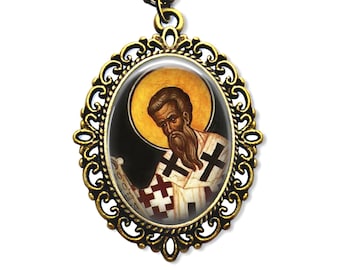 Saint Gregory, Religious Medal, Patron Saint, Gregory of Tours, Catholic Medal, Orthodox Medal, Religious Gift, Catholic Gift,