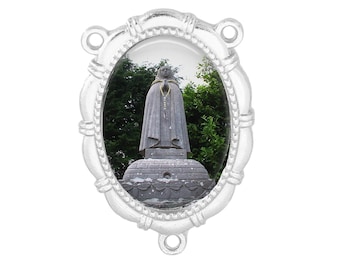 Rosary Center, St Abigail, Gobnait, Gold or Silver Finish