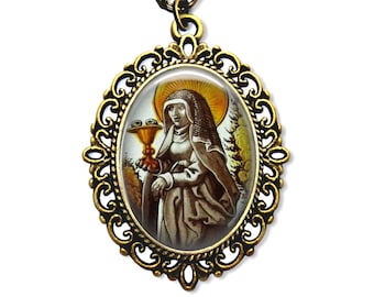Saint Odile, St Odile, Religious Medal, Religious Gift, Catholic Saint, Catholic Medal, Catholic Gifts, Religious Gifts, Catholic Jewelry