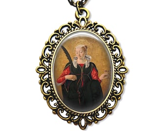 Saint Lucy, Religious Medal, Catholic Gifts, Catholic Medal, St Lucy, Confirmation Gift, Communion Gift, Religious Gifts, Patron Saint,