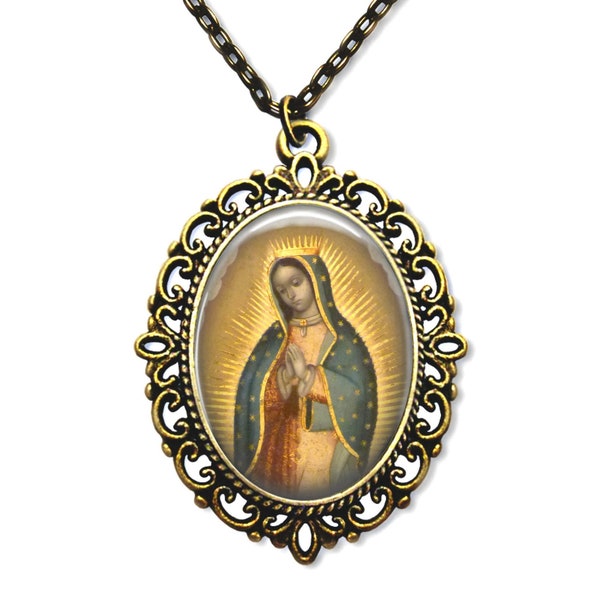 Notre-Dame de Guadalupe, Médaille religieuse, Cadeau catholique, Vierge de Guadalupe, Médaille catholique, Bijoux catholiques,