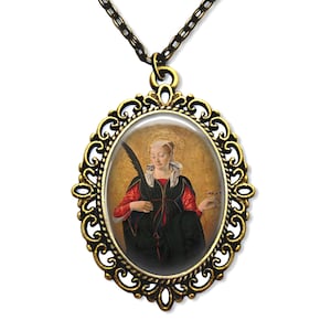 Sint-Lucas, religieuze medaille, katholieke geschenken, katholieke medaille, Sint-Lucas, bevestigingscadeau, communiecadeau, religieuze geschenken, patroonheilige,