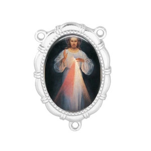 Centro del Rosario, Divina Misericordia, Acabado Dorado o Plateado