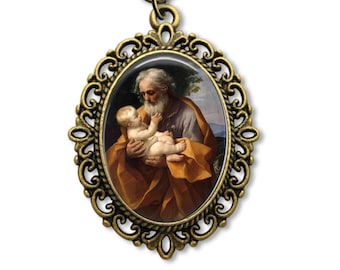 Saint Joseph, Religious Medal, Patron saint, Christian Medal, Catholic Medal, Christian Gifts, Catholic Gift, Catholic Jewelry,St Joseph,