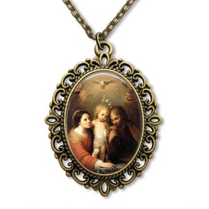 Heilige familie, religieuze medaille, christelijke geschenken, Jezus, bedel heilige familie, hanger heilige familie, katholiek geschenk, katholieke medaille, religieus geschenk