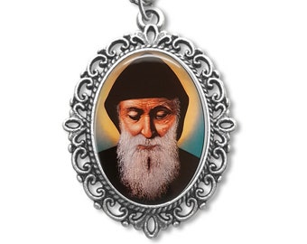 San Charbel, San Charbel, Medaglia religiosa, Medaglia del santo, Cattolico, Santo patrono, Dono cattolico, Medaglia cattolica,