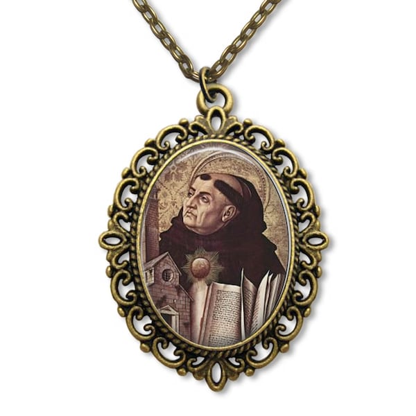 Saint, Thomas Aquinas, Religious Medal, Student Saint, Patron Saint, Religious Gift, Catholic Gift, Christian Gift, Christian Medal