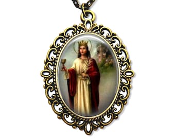 Saint Barbara, Religious Medal, Patron saint, Catholic Saint, Catholic Gifts, Catholic Medal, Catholic Jewelry, Religious Jewelry, Barbara,