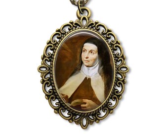 Saint Theresa, Teresa de Avila, Religious Medal, Patron Saint, Saint Medal, Catholic Medal, Catholic Gifts, Christian Gift, Christian Medal