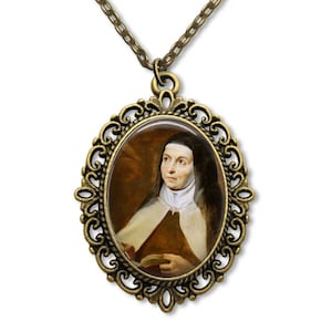 Saint Theresa, Teresa de Avila, Religious Medal, Patron Saint, Saint Medal, Catholic Medal, Catholic Gifts, Christian Gift, Christian Medal