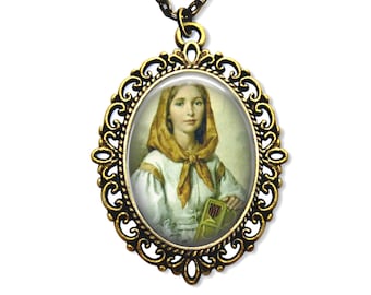 Saint Dymphna, Religious Medal, Catholic Gift, Catholic Medal, Christian Medal, Christian Gift, Catholic Jewelry, Religious Jewelry,