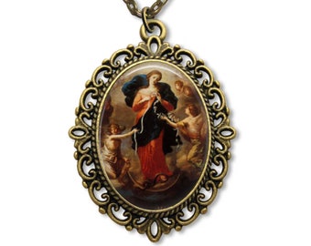 Our Lady, Untier of Knots, Religious Medal, Catholic Gift, Our Lady of Knots, Mary Undoer of Knots, Catholic Medal, Catholic Jewelry,