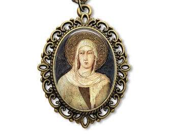 Saint Clare, Religious Medal, Clare of Assisi, Clare Medal, Religious Gift, Catholic Medal, Catholic Gifts, First Communion Gift,